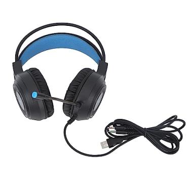 Imagem de Headset Gaming Headset RGB Lighting 7.1 Channel Surround Sound USB e 3.5mm Dual Jack Wired Gaming Headphone for PC Console Laptop (Preto)