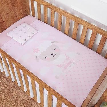 Imagem de Jogo de Lençol Berço Bebê 3 peças Personagem Infantil (Ovelhinha)