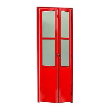 Imagem de Porta Camarão Meia Lambril Meia Vidrão Linha 25 Vidro Boreal 210cm x 70cm Brimak Vermelho