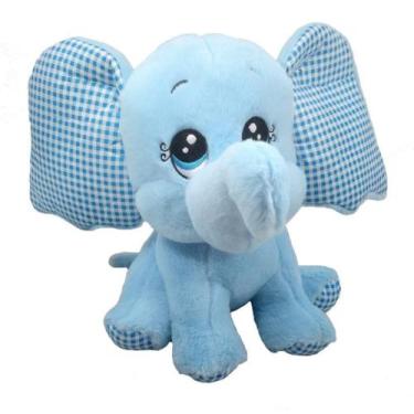 Imagem de Elefante Pelúcia Azul 28 Cm Altura - Fizzy Toys