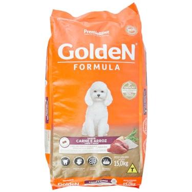 Imagem de Ração Golden Fórmula Mini Bits para Cães Adultos Pequeno Porte Sabor Carne e Arroz, 15kg Premier Pet Para Todas Pequeno Adulto,