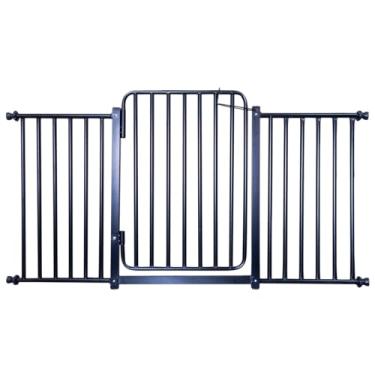 Imagem de Grade De Proteção Criança Bebê Pets Segurança Reforçada Escadas Portas, Vãos Dê: 124/129 cm - 5/8 '' (Preta)