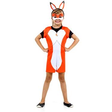 Imagem de Fantasia Rena Rouge Curta Infantil Sulamericana Fantasias 16414-p Laranja/Branco P 3/4 Anos