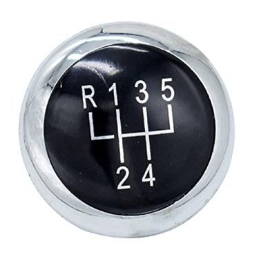Imagem de SAITOM Botão de mudança 5/6 velocidades botão de engrenagem vara emblema guarnição tampa tampa para B6 2005-2011 B7 2010-2014 CC 2009-2012 (cor: 5 velocidades)
