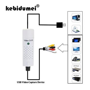 Imagem de Kebidumei dispositivo de captura de vídeo  usb 2.0  dispositivo de captura de vídeo usb fácil de