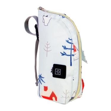 Imagem de harayaa Bolsa tote aquecedora de mamadeira, temperatura ajustável, à prova d'água, portátil, compacta, armazenamento de garrafa de leite, aquecedor de bebidas, urso