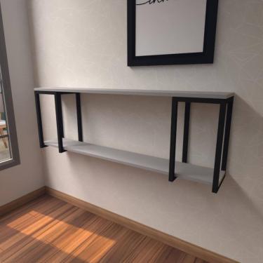 Imagem de Aparador Industrial Cinza Moderno Cantinho Café Escritorio Simples Sala Estar Quarto