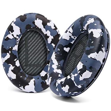Imagem de Almofadas de reposição WC para fones de ouvido Bose QC35 e QC35II (QuietComfort 35) da Wicked Cushions - Couro mais macio, espuma viscoelástica, espessura e durabilidade adicionais | camo neve