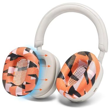 Imagem de WC Sweatz XM5 - Capas de ouvido de fone de ouvido protetoras para Sony WH1000XM5 por WC | Somente compatível com a Sony XM5 sobre os fones de ouvido | SULHOVE E FACILMADO | Prisma laranja