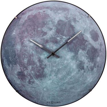 Imagem de Relógio de Parede Lua Moon Nextimed Brilha no Escuro Metal 35 cm