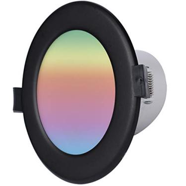 Imagem de Downlights LED Smart WiFi de 10W 15W reguláveis, controle de voz de luz inteligente via Alexa e Google Assistant, controle de aplicativo Smart Life, brilho e ajuste de cor RGBCW (preto, corte 10W 120 mm x 10 pçs)