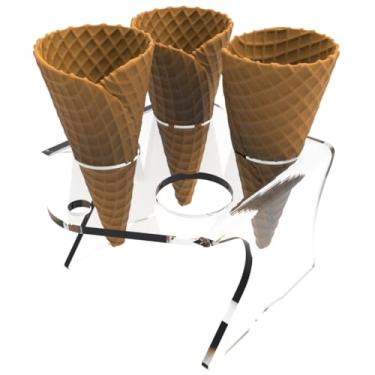 Imagem de Suporte de Mesa com 4 Espaços para Casquinhas de Sorvete, Cone Pizza e Teamki – ARTBOX3D