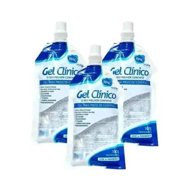 Imagem de Kit com 3 Gel De Contato Fisio Tens Fes Ultrassom Bag 100g