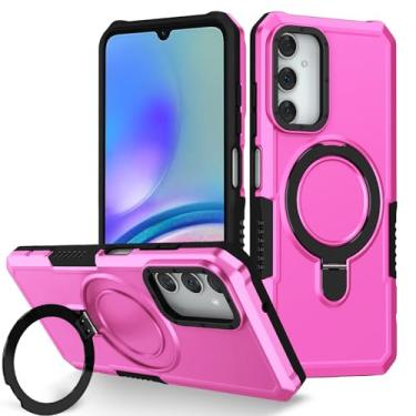 Imagem de YOUULAR Capa de telefone com suporte para Samsung Galaxy Note 20 5G PC rígido + TPU macio + suporte de fulcro capa de telefone à prova de choque anti-queda capas militares bult-in suporte oculto rosa