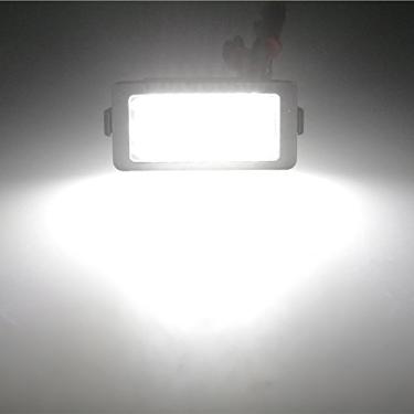 Imagem de Polarlander 2 pçs 12v 6000k carro levou número placa de licença luz 24 SMD branco levou placa de licença lâmpada lâmpada para BMW E38 1995-2001