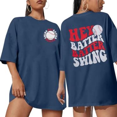 Imagem de Camiseta feminina de beisebol grande Atlanta Hey Batter Batter Swing Game Day Top, Balanço, P