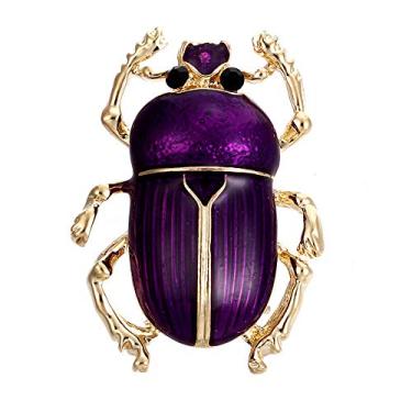 Imagem de Tvoip Broches vintage de besouro para mulheres, crianças, esmaltados, animais, insetos, broches, Metal