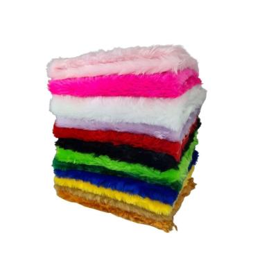 Imagem de Kit 10 tapetes pelúcia fundo de foto pelo baixo 30x30cm