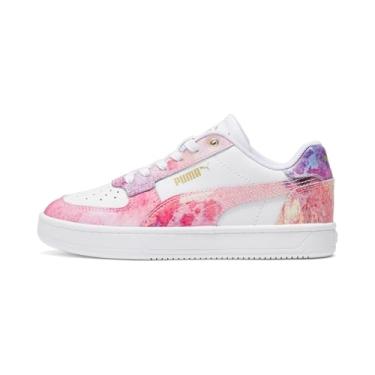 Imagem de PUMA Tênis infantil unissex Caven 2.0, Puma Branco-rosa Lilac-puma Team Gold, 11 Little Kid
