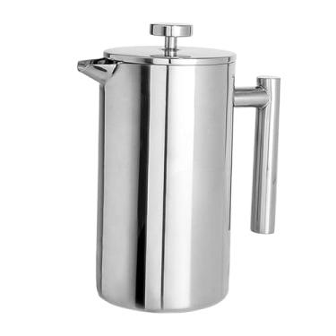 Imagem de Generic Cafeteira pote de café imprensa de aço fácil de limpar chaleira de aço inoxidável para cozinha escritório cafeteria