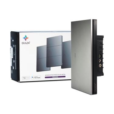 Imagem de EKAZA Interruptor Inteligente Tecla Física Mercúrio, ZigBee, Press Elite Metal, 1 Botão, Cinza, Compativel com Google Assistant e Amazon Alexa - KGD-T408-1ZG