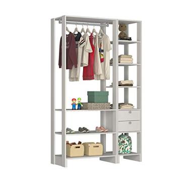 Imagem de Guarda Roupa Closet 02 Gavetas 08 Prateleiras Yes EY101.106 Branco Nova Mobile
