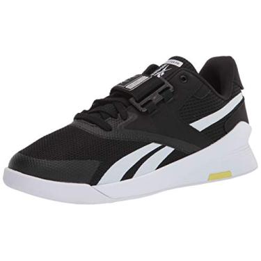Imagem de Reebok Lifter PR II Cross Trainer Masculino, Preto/branco/verde-limão, 8