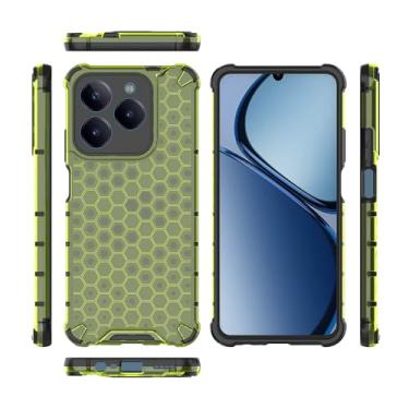 Imagem de Pzwoxukhov Capa compatível com Realme C63 4G/C61 4G, compatível com Realme Narzo N63 Honeycomb Anti-Drop Shock Absorbing Case Verde