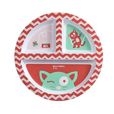 Imagem de Prato com Divisória Funny Meal Chica Rosa Multikids Baby BB1115
