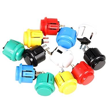 Imagem de EG STARTS 12x 24mm OEM Arcade Push Buttons Switch Perfect Replace for Sanwa OBSF-24 OBSC-24 OBSN-24 Push Button DIY Fighting Stick PC Joystick Game Part ( Each Color of 2 Pieces )