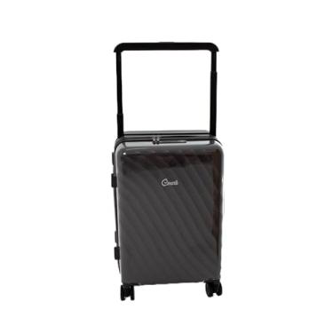 Imagem de Mala de Bordo 10kg, 2 Camadas de Policarbonato, Haste de Alumínio, Zíper Reforçado, Cadeado TSA, Rodas Deslizantes (Preto, Único)