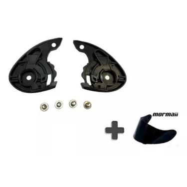 Imagem de Kit Reparo Fixação Viseira Capacete Mormaii M1 + Viseira Fumê, Único