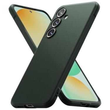 Imagem de Ringke Capa Onyx para Samsung Galaxy S24 FE [sensação boa na mão], resistente a óleo e sujeira, proteção aprimorada da lente da câmera, aderência confortável, antiderrapante, capa leve - verde escuro