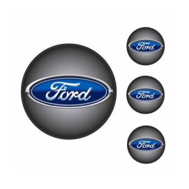 Imagem de Jogo Emblema Resinado 48mm Ford Para Calota Roda - 4 Peças - Marçon