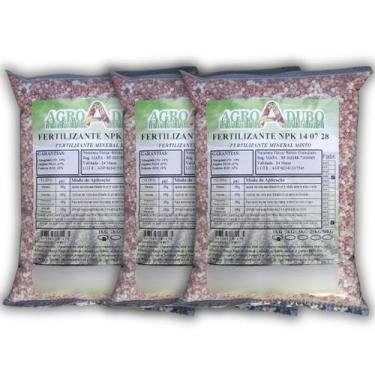 Imagem de Fertilizante Npk 14 07 28 - 3kg Para Bananeira Abacaxi Manga - AGROADU