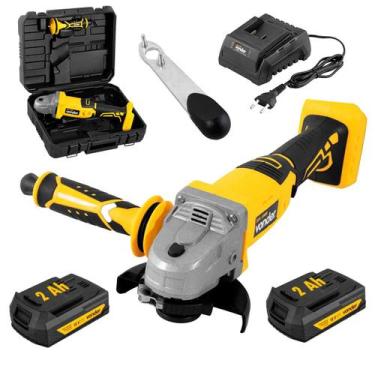 Imagem de Esmerilhadeira Lixadeira Angular Vonder 115mm + 2 Baterias 2Ah e Carre