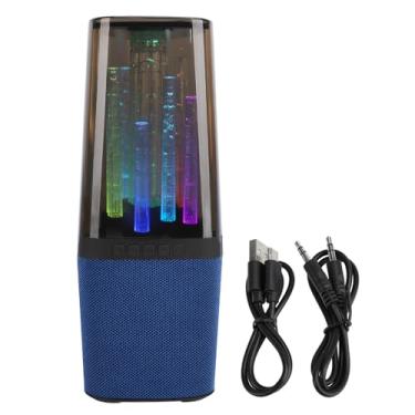 Imagem de Alto-falante Sem Fio Com Efeitos de Iluminação RGB, Desempenho de Som Nítido, Conexão Rápida, Leve, Portátil, Suporte AUX USB, Tempo de Carregamento de 1,5 Horas, Tempo de (BLUE)