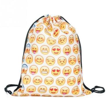 Imagem de Mochila Saco Carinha Emoji Divertido Sacochila - Xfp By Ello, Mochila,