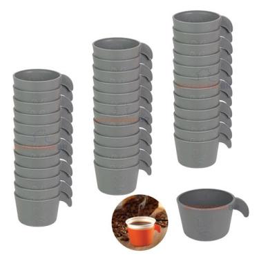 Imagem de Conjunto Copete 36 Porta Copos Descartavel Cantinho Cafe Plastico Cinz