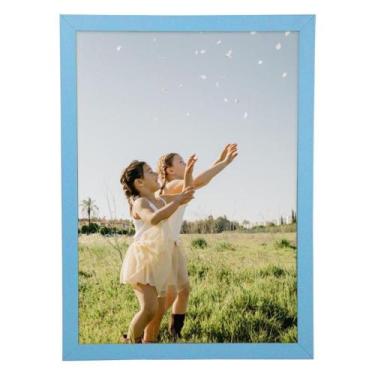 Imagem de Porta Retrato de Madeira A3 30X42 - PRSC-AZ Azul Bebê - S.C.A.