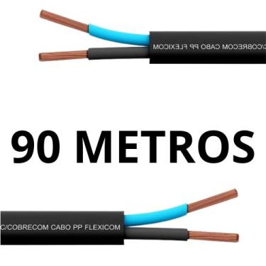 Imagem de Cabo Pp De Energia Fio Bipolar Anti-chamas 2x4,0mm 90 Metros - cobreco