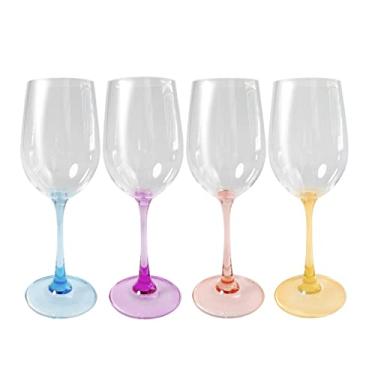 Imagem de Lily's Home Taças de vinho branco com haste inquebrável, feitas de plástico inquebrável inquebrável, para uso interno e externo, reutilizáveis e laváveis na máquina de lavar louça, 368 g cada,