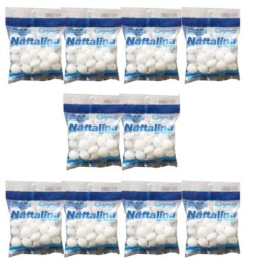 Imagem de 10 Repelentes Naftalina Anti Praga Traça Morcego E Pombos 50g - Sanila