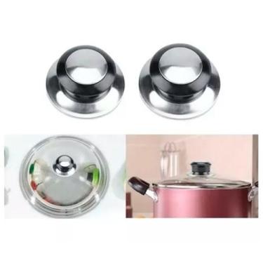 Imagem de Kit Com 2 Pomel Para Tampa De Vidro Reforçado Menor Preço - kehome