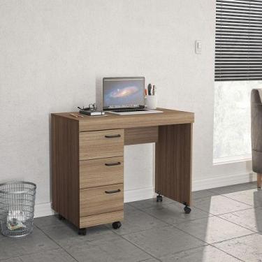 Imagem de Escrivaninha 3 Gavetas Osaka Politorno, Castanho