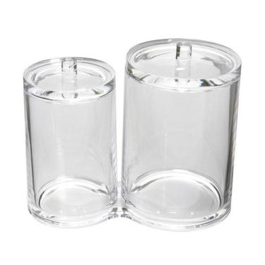 Imagem de Porta Algodão e Cotonete Beauty Acrílico 15x8x12cm - Home Style