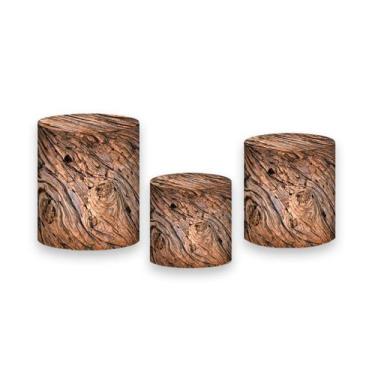 Imagem de Trio De Capa Cilindro - Efeito Madeira Realista 017 - Via Cores