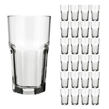 Imagem de Jogo 24 Copos 340ml Vidro Bristol Suco Drinks Transparente - NADIR FIG