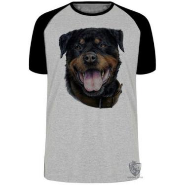 Imagem de Camiseta Rottweiler língua Blusa Plus Size extra grande adulto ou infa