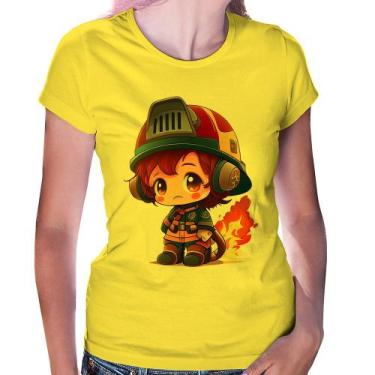 Imagem de Baby Look Bombeiro Mirim - Foca na Moda, Amarelo, GG